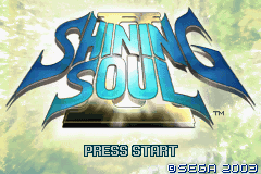Shining Soul II Title Screen